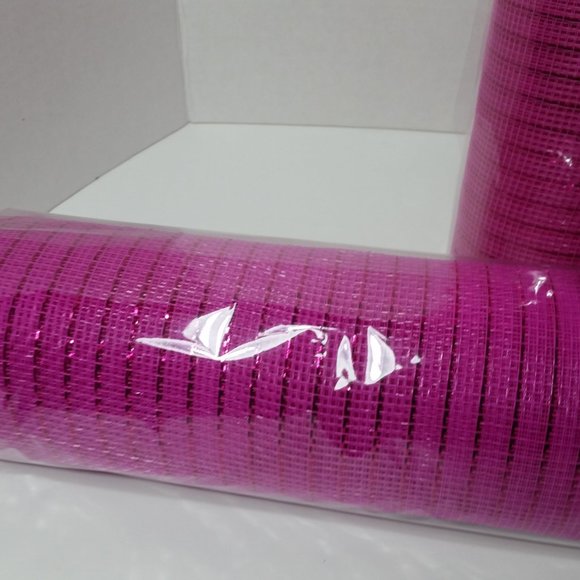 Pink Deco Mesh 21" Wreaths Crafts 3 Rolls - Picture 7 of 8